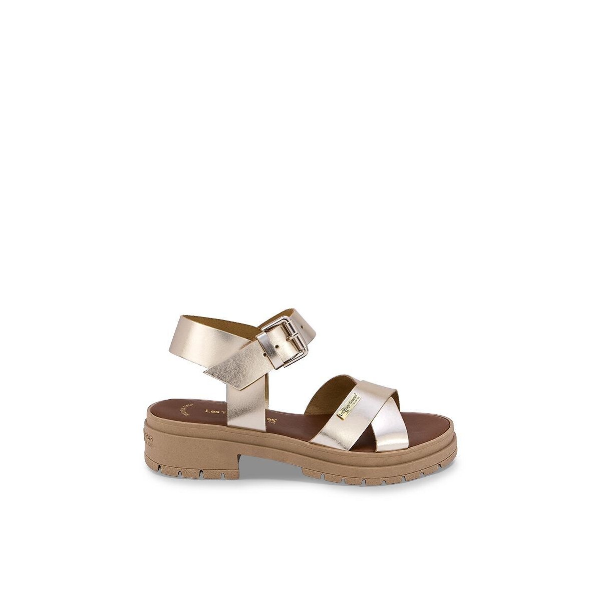 Leren sandalen Tiha platina, LES TROPEZIENNES PAR M.BELARBI
