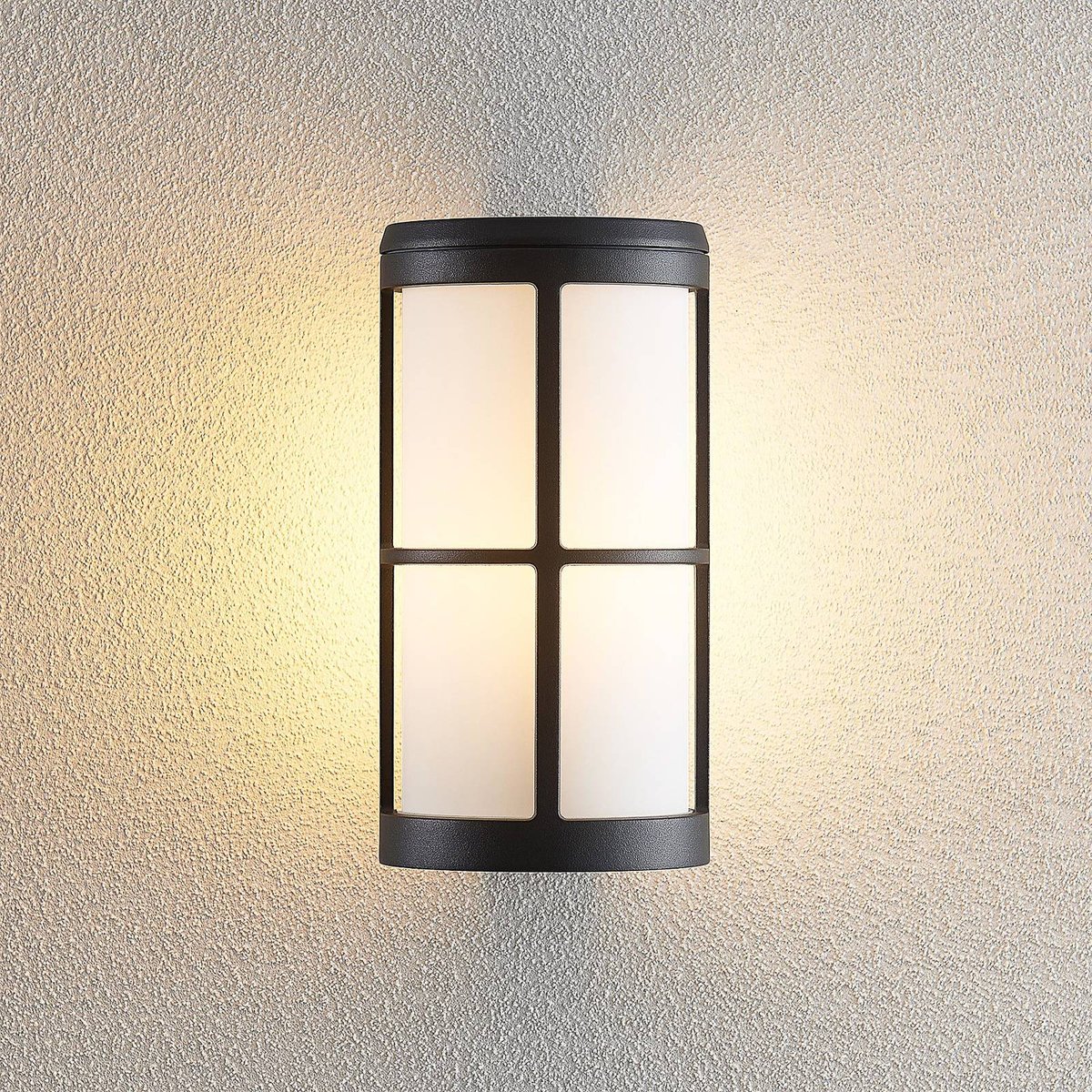 Applique extérieure en aluminium moderne gris foncé, LUCANDE