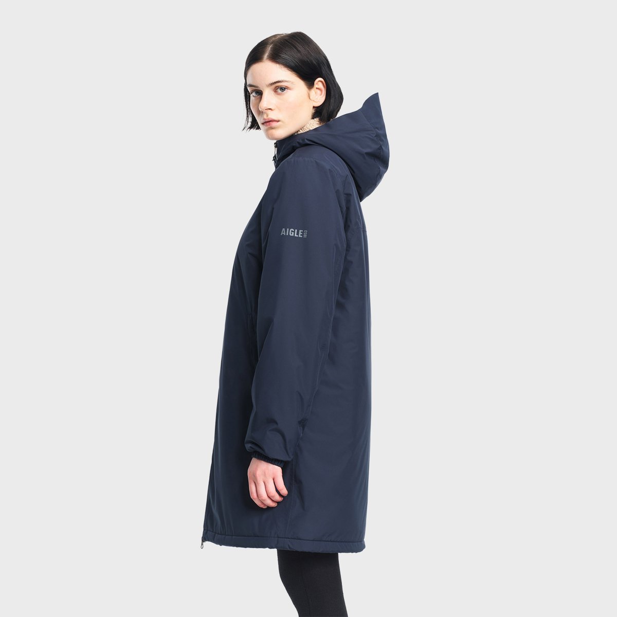 Parka RAINPACK 90 SHERPA bleu marine, AIGLE