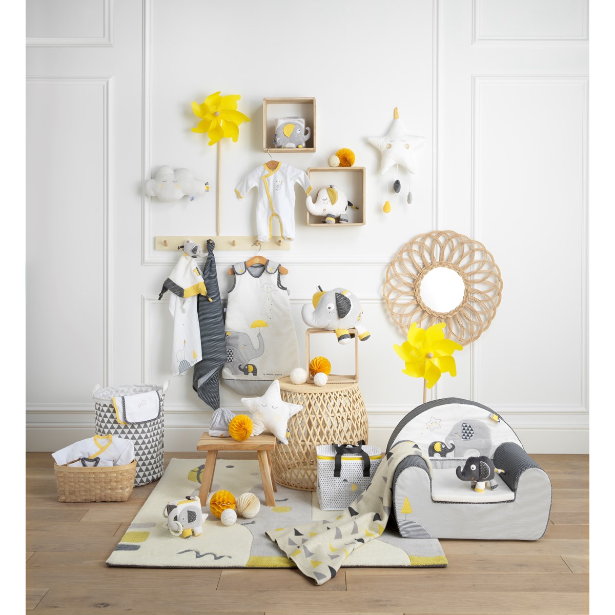 Gigoteuse en coton blanc, SAUTHON