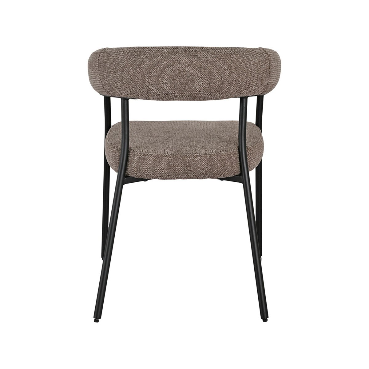 Lot de 2 chaises FSC® 100% en tissu texturé, SADIE marron, BEST MOBILIER