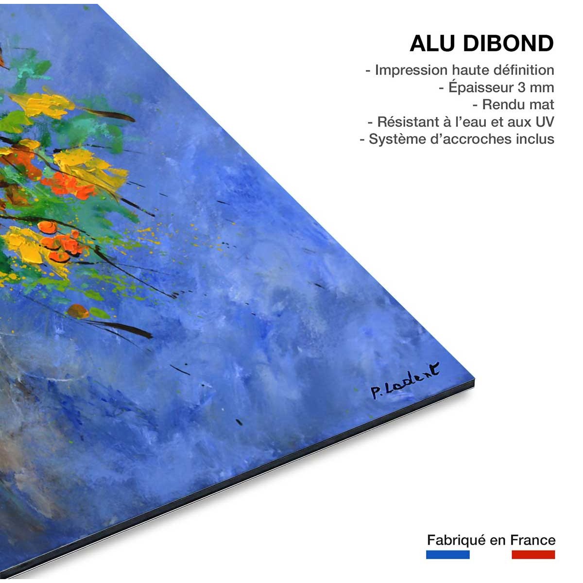 Tableau bouquet composé tableau alu dibond, HEXOA