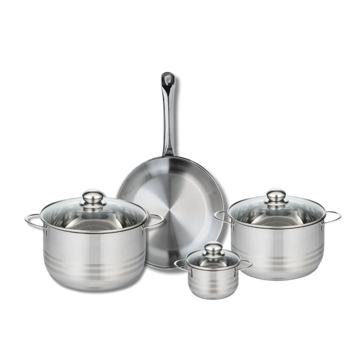 Batterie 1 poêle 28cm + 3 faitouts 12/20/24cm PROFI BRILLANT inox, ELO
