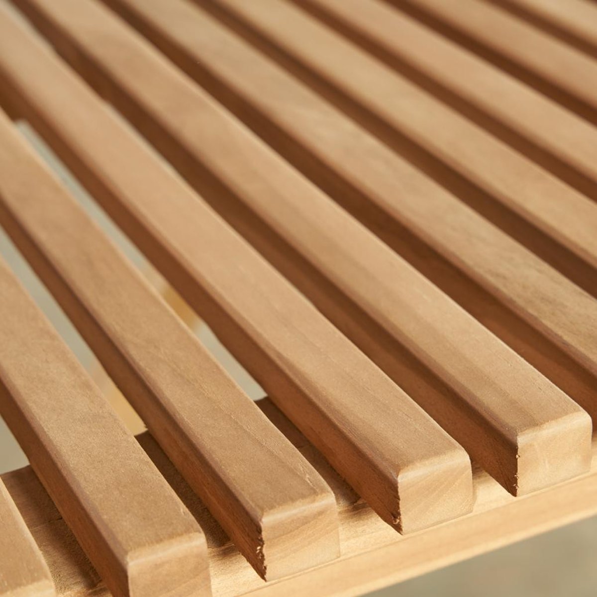 Table jardin pliante carrée Janis naturel, WANDA COLLECTION