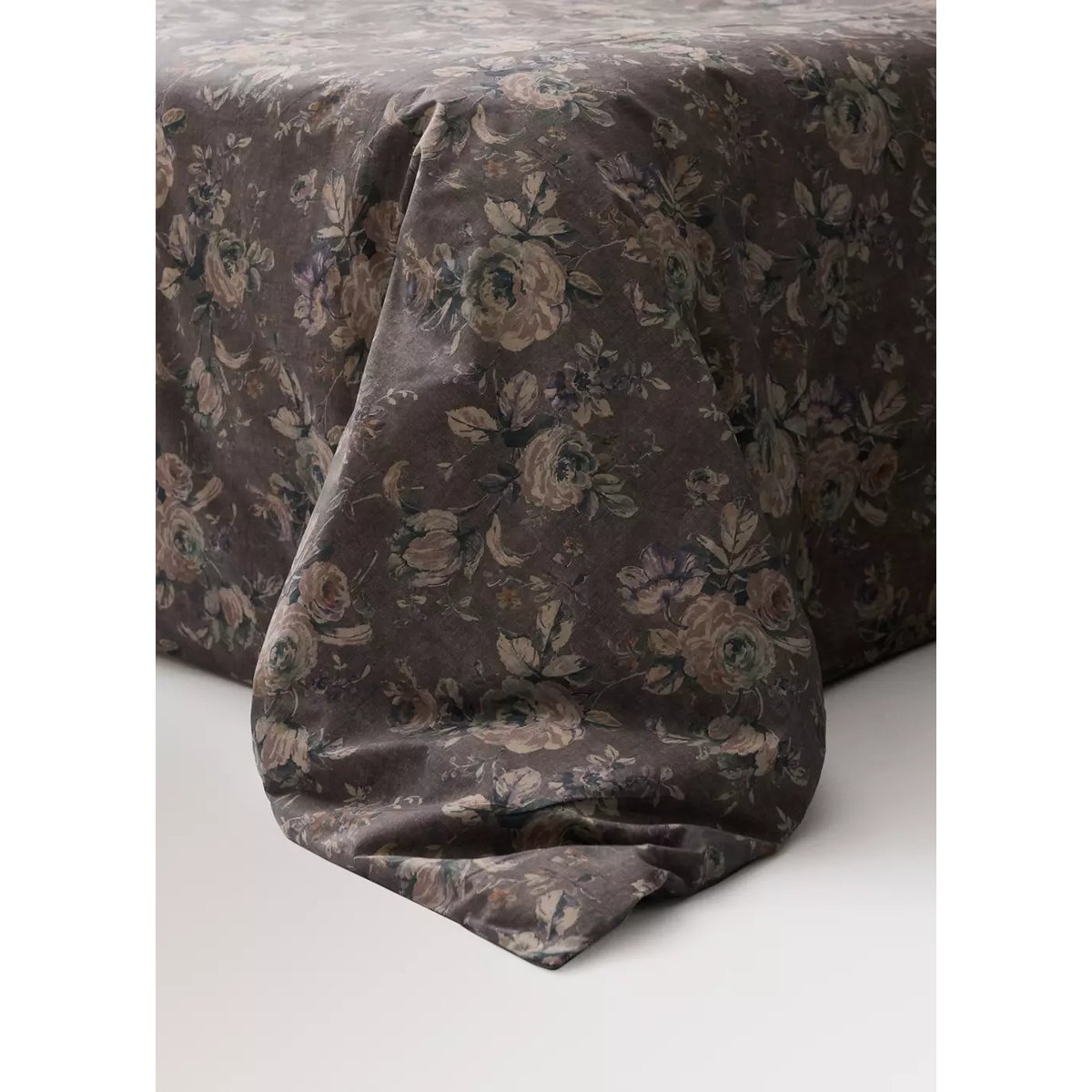 Housse de couette en percale de coton 100 % Lit 180/200 cm marron, MANGO HOME