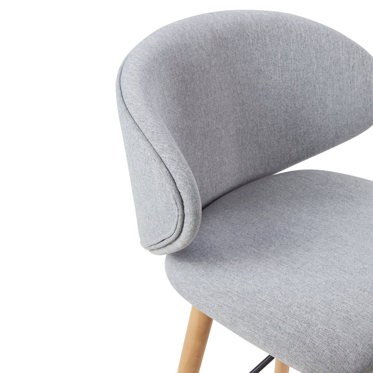 Chaise snack tissu gris clair, ZAGO