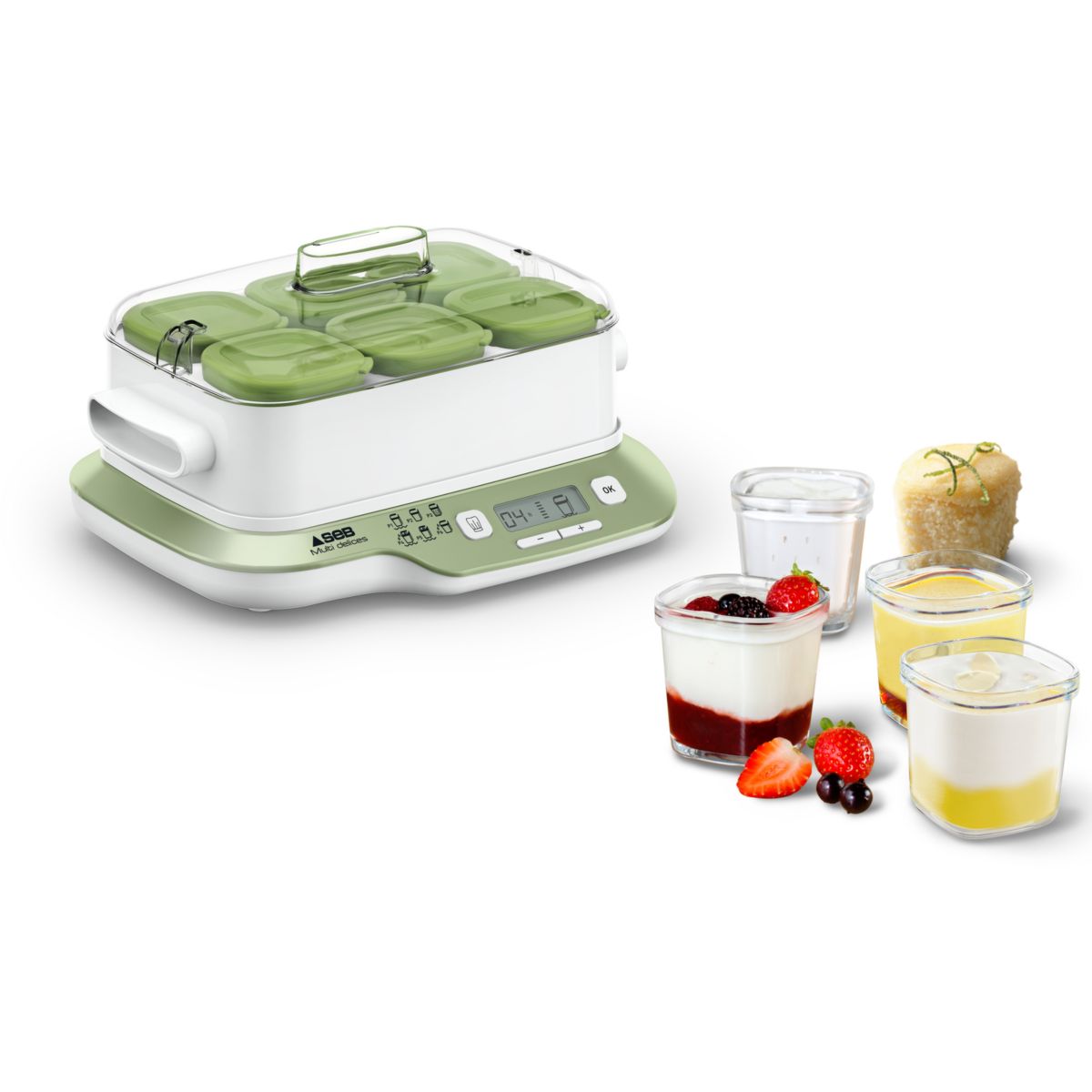 Yaourtière et fromagère YG660310 MultiDelices Express & Végétal blanc, SEB