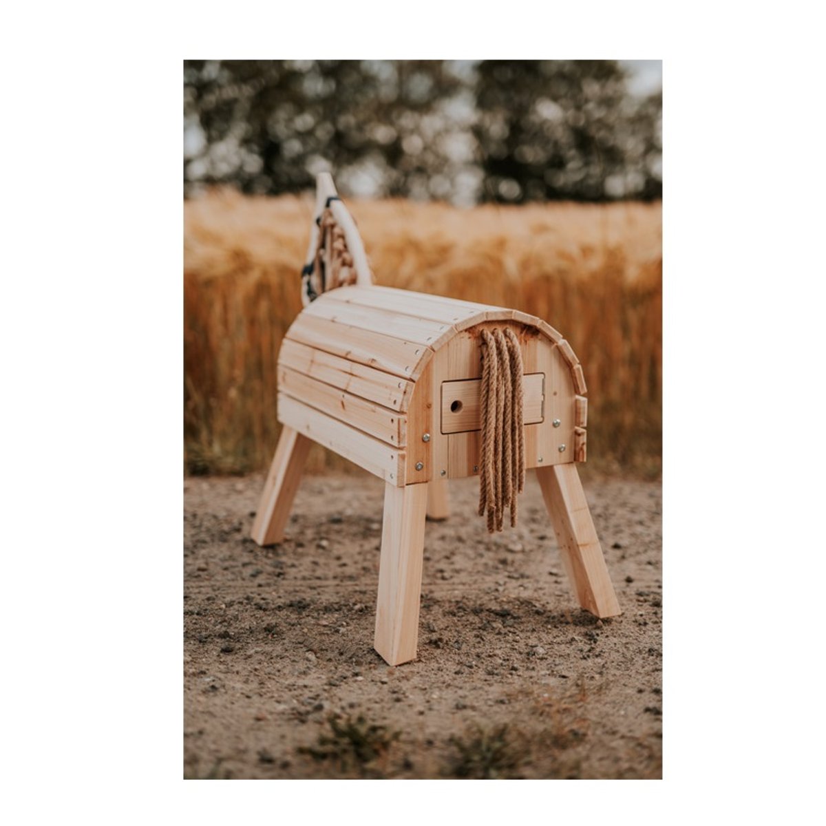 Cheval de bois compact beige, SMALL FOOT COMPANY