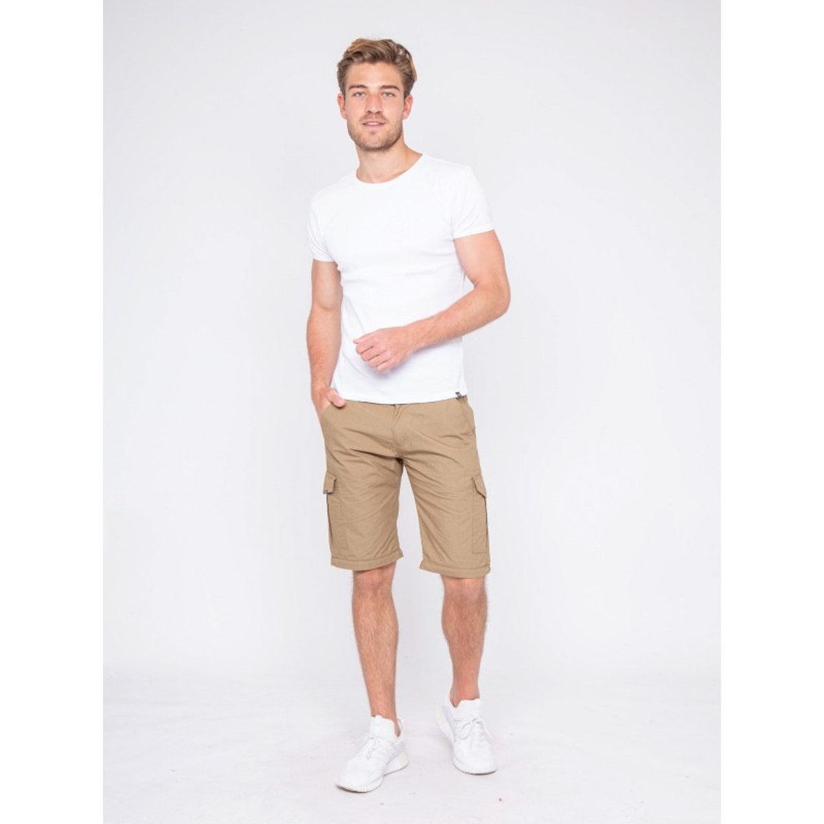 Pantalon Transformable En Bermuda Cachan beige, RITCHIE
