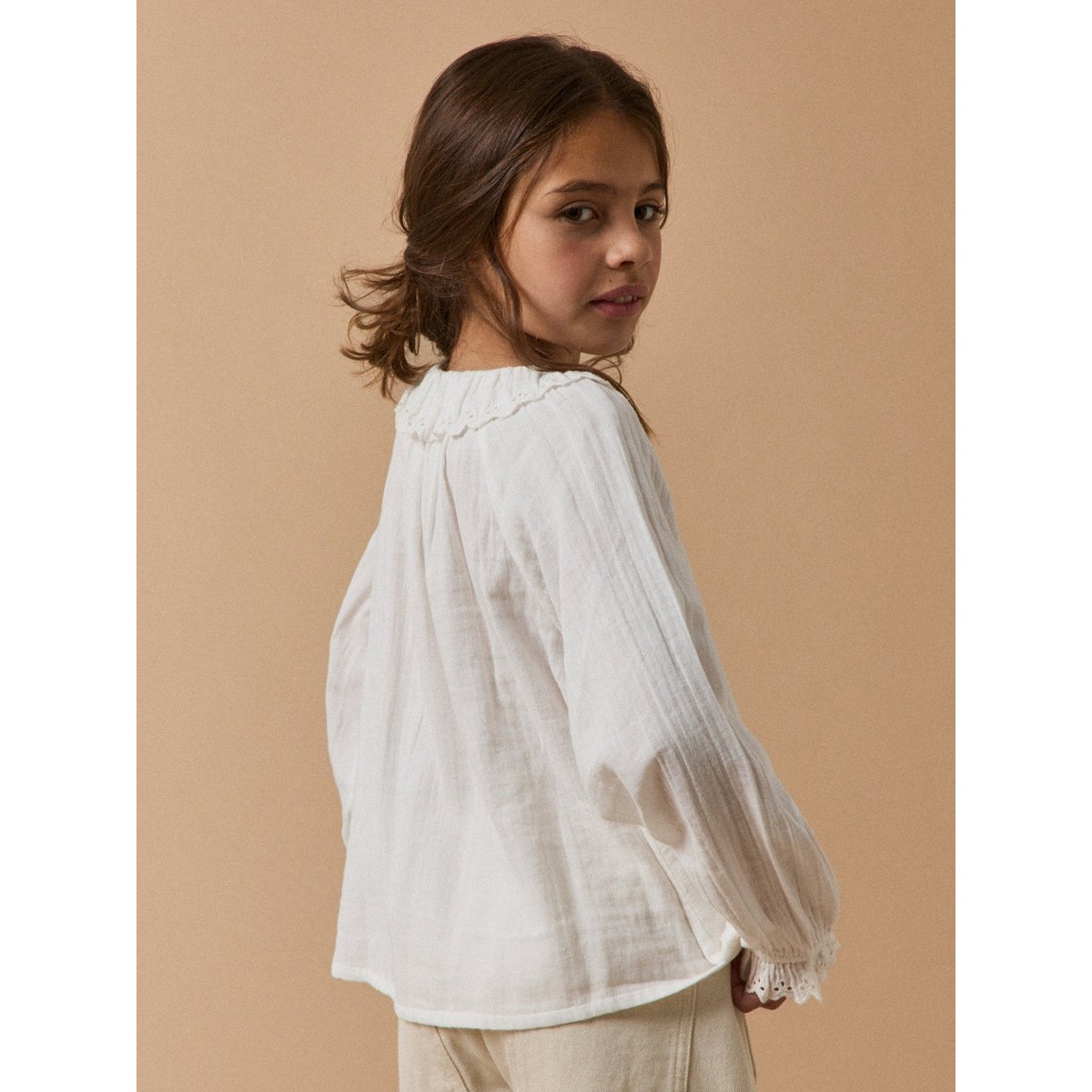 Chemise en gaze de coton ecru, CYRILLUS
