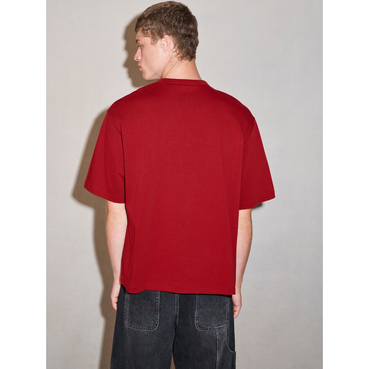 T-shirt droit en tissu épais edit rouge, NEXT