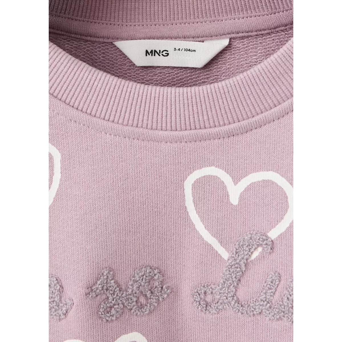 Sweat-shirt coton imprimé lilas, MANGO BABY