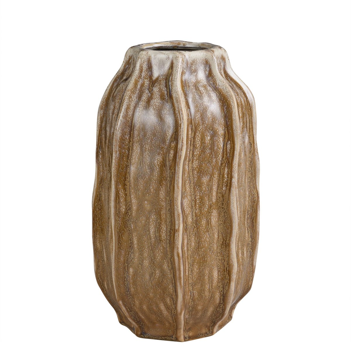 Vase décoratif en céramique artisanale H30 WABI beige, SIA DECO
