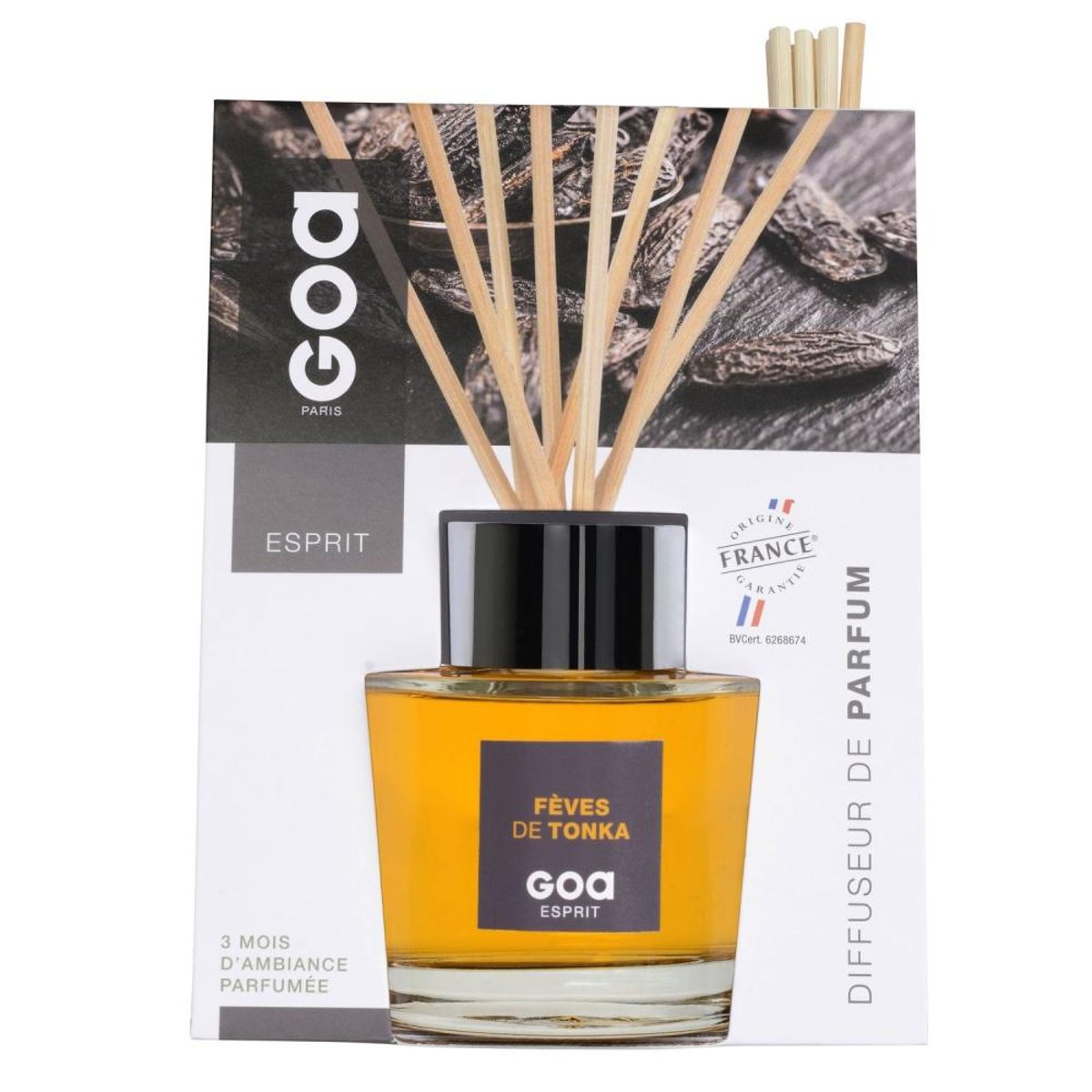 Parfum d'intérieur - Goatier Esprit Fèves Tonka 200ml jaune, GOA