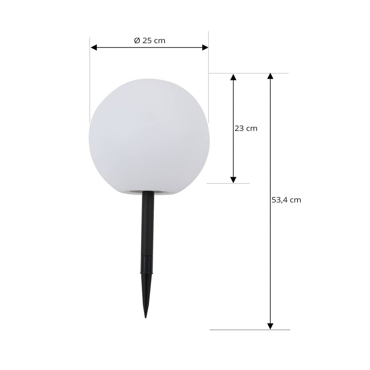 Lampe solaire moderneLED, Lago blanc, LINDBY