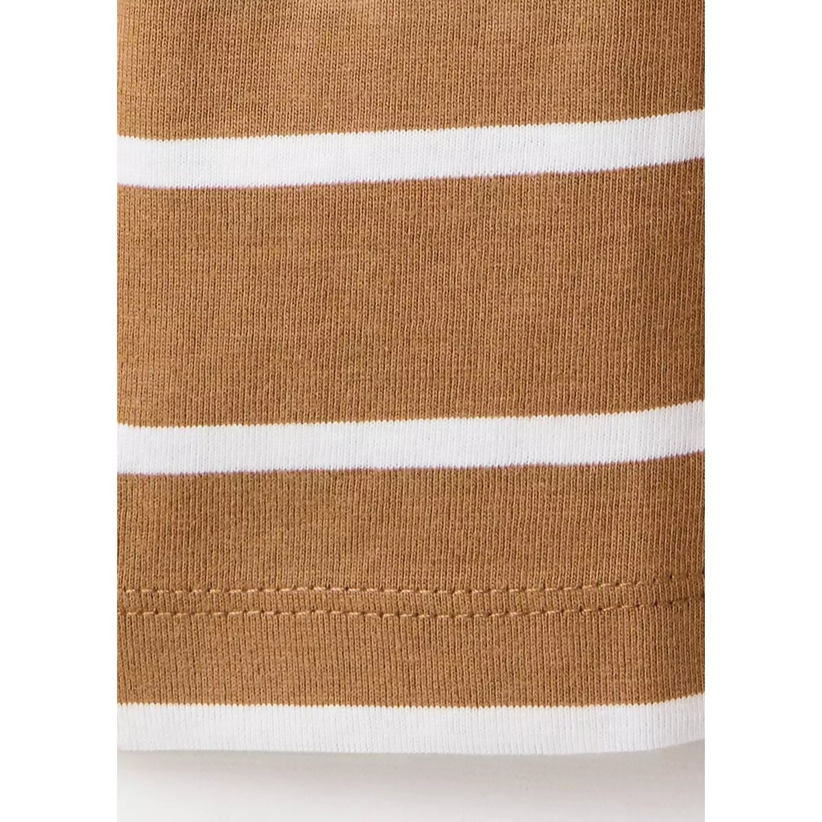 T-shirt coton à rayures caramel, MANGO BABY