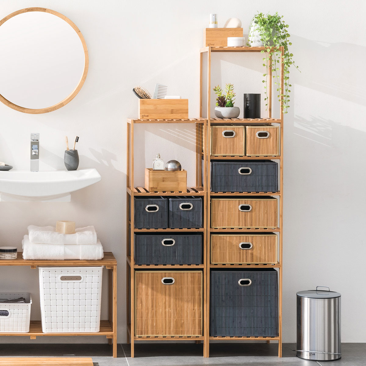 Panier à lattes en bambou MIX'N MODUL marron, 5FIVE SIMPLY SMART