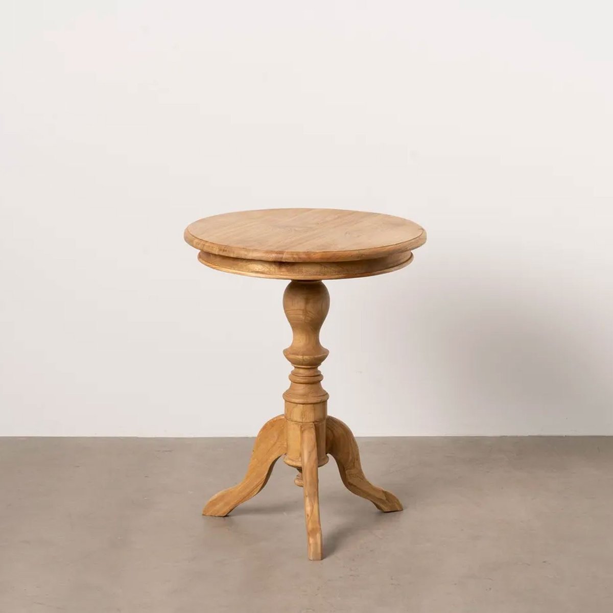 Table d'appoint guéridon classique en bois rond 50x50x64cm bois, WADIGA