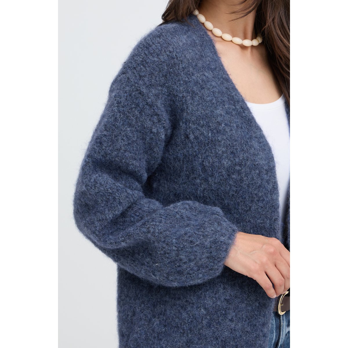 Á manches longues bleu blue horizon melange, B.YOUNG