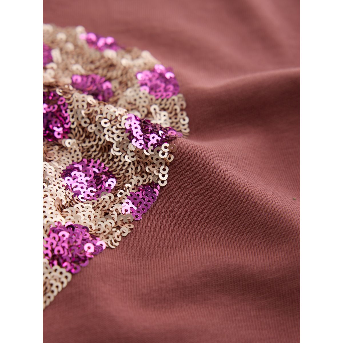 Haut à manches longues, cœurs et sequins tache brune, NEXT