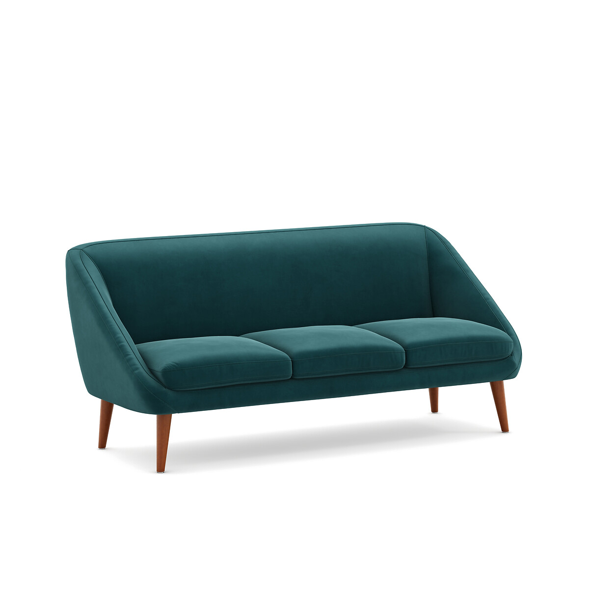 Sofá de 3 plazas, terciopelo, Séméon verde jade, LA REDOUTE INTERIEURS