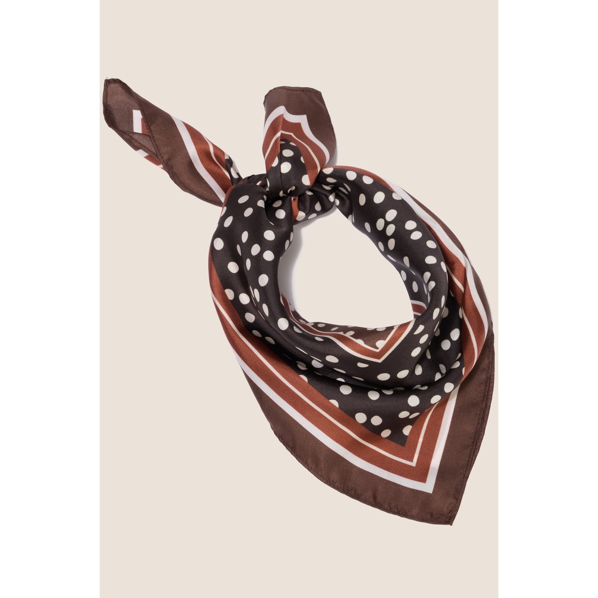 Foulard en soie marron, BREAL