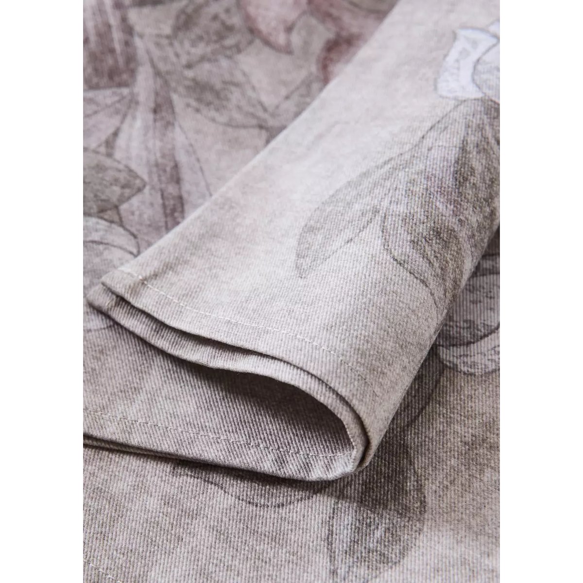 Serviettes de table imprimé fleuri 45x45 cm gris, MANGO HOME