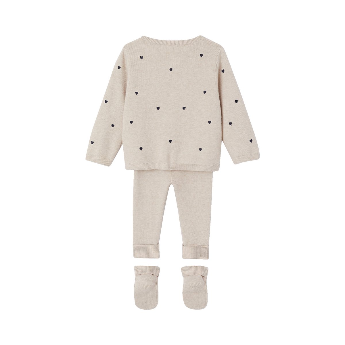 Ensemble 3 pièces beige chiné, VERTBAUDET