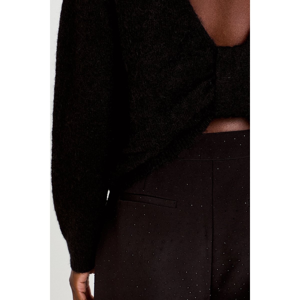 Pull col rond manches longues noir, CACHE CACHE