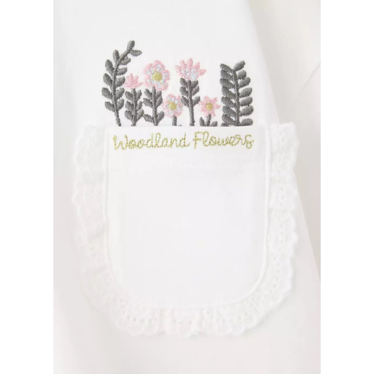 T-shirt à poche brodée blanc cassé, MANGO BABY