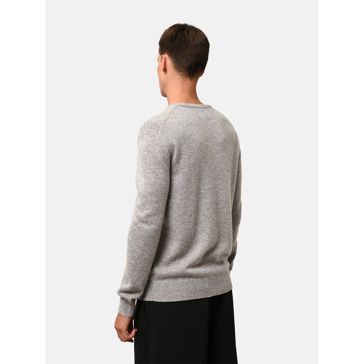 Pull Col Rond 4 Fils Nuage Chiné Gabin gris clair chiné, JUST CASHMERE