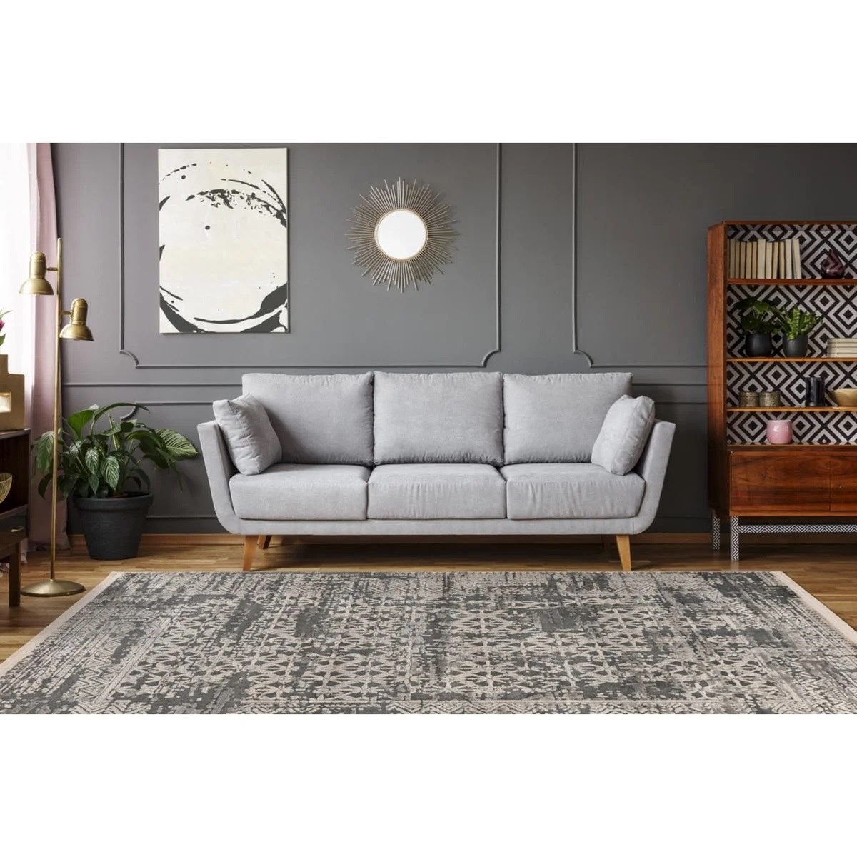 Tapis salon et chambre moderne FUTE marron, NOVATREND