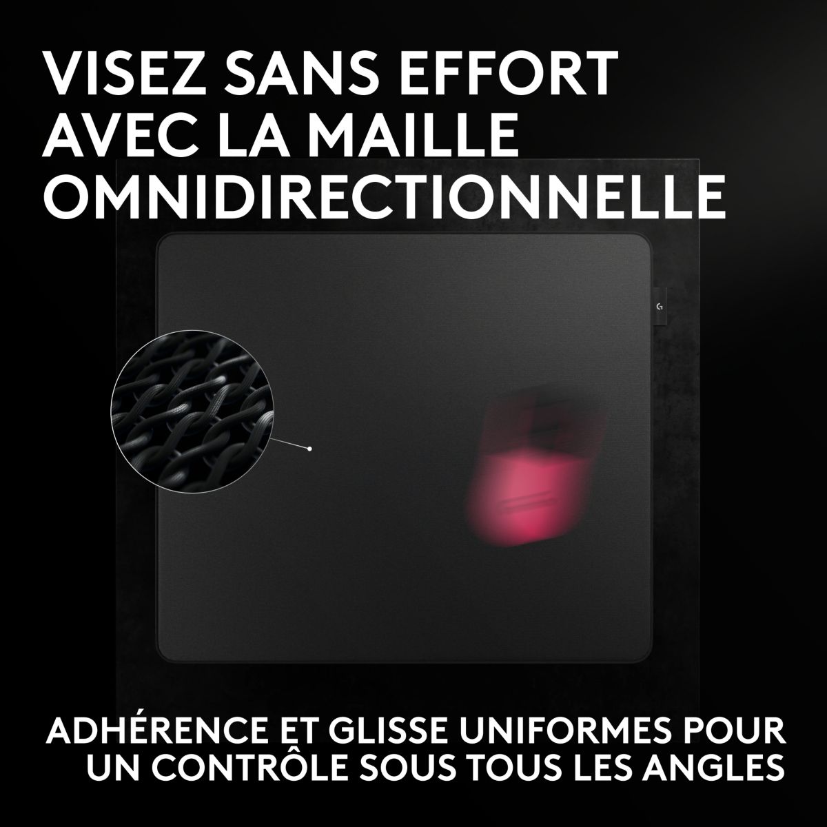 Tapis de souris PRO X CONTROL couleur unique, LOGITECH