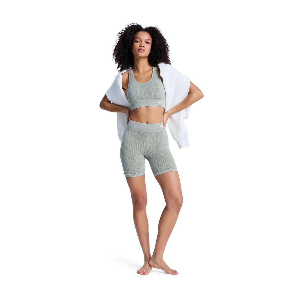 Brassière de sport CHILLOUT SEAMLESS WASHED. vert oil green, ROXY