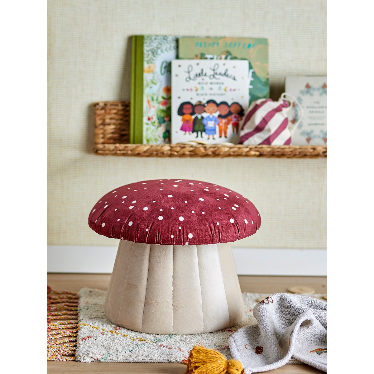 Pouf en tissu LUE multicolore, BLOOMINGVILLE