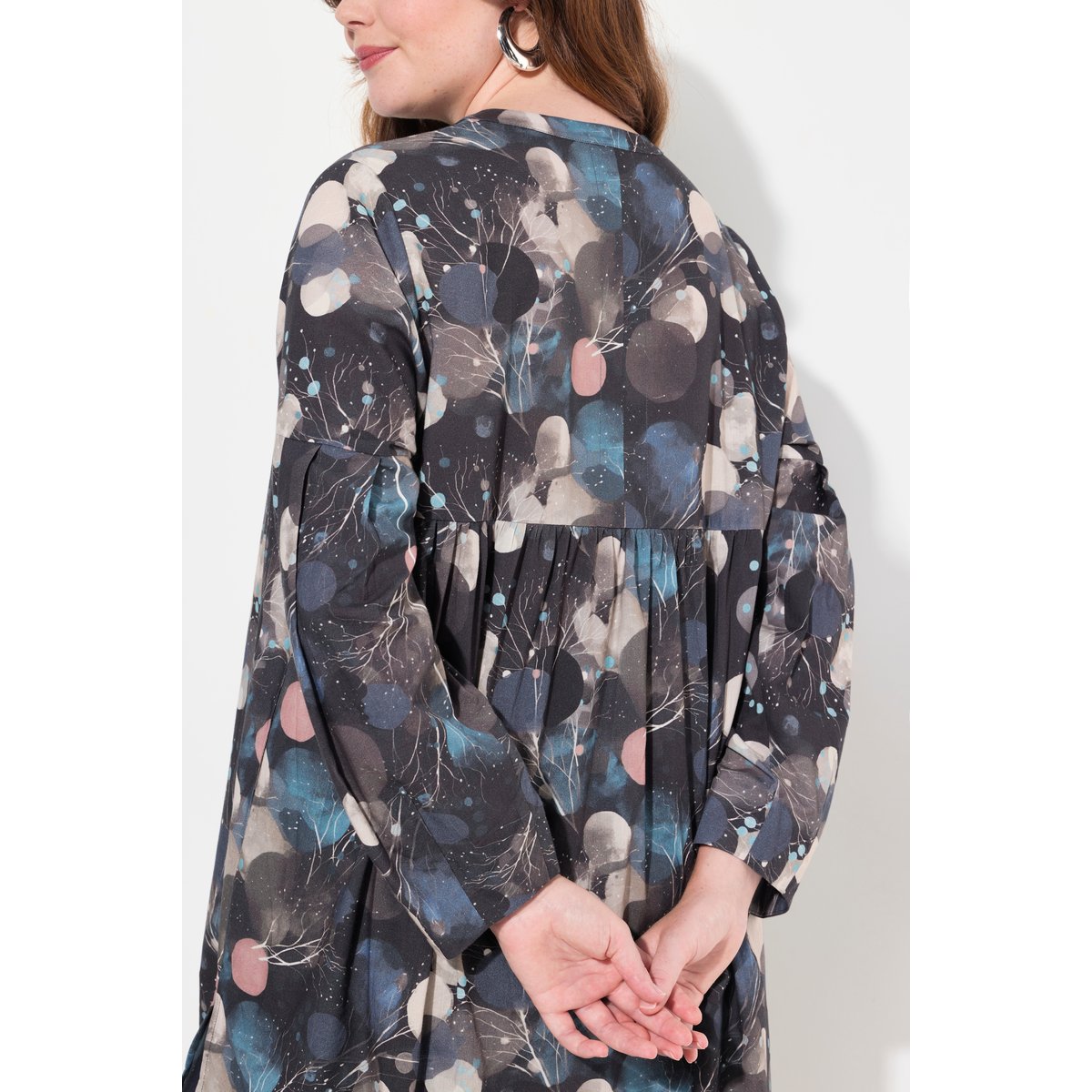 Chemisier long en coton bio marine, ULLA POPKEN