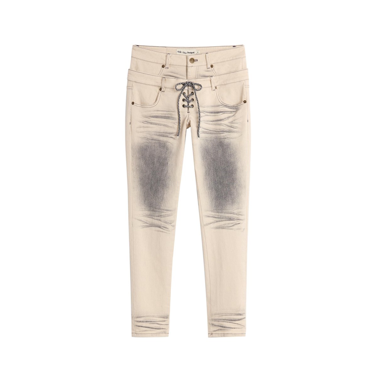 Jean skinny Masha Popova beige, DESIGUAL