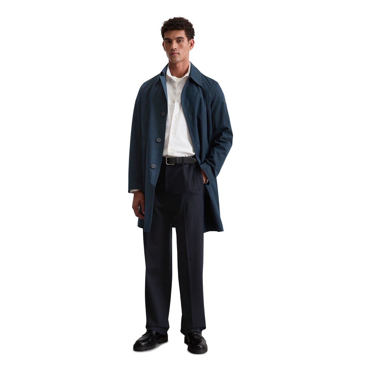 Manteau court regular dans le style carcoat bleu foncé, MARC O'POLO