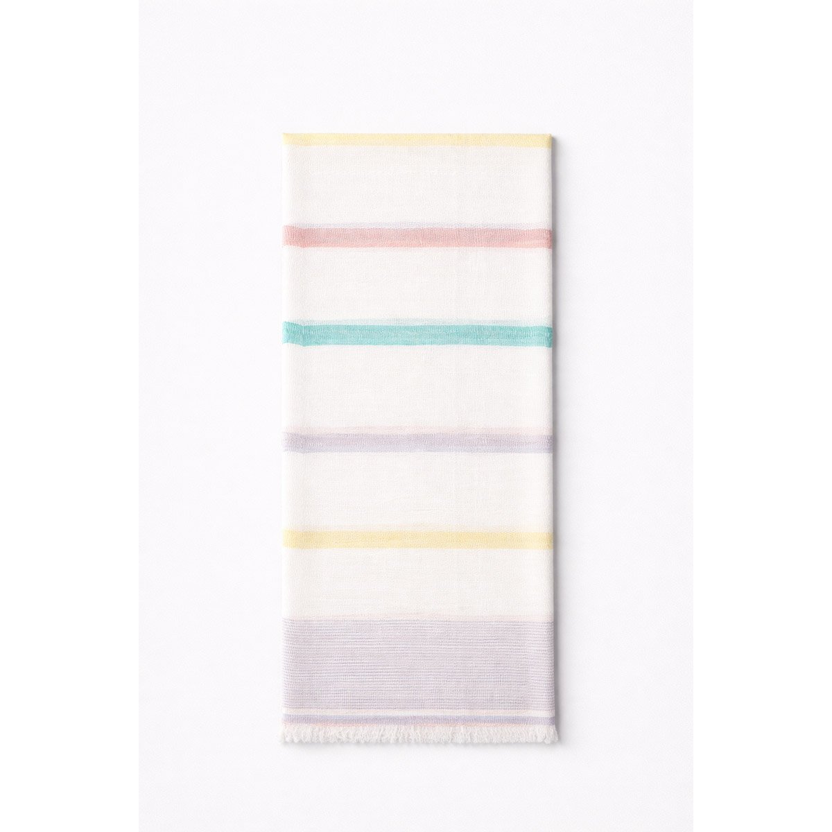 Foulard rayé en coton nature rayures pool b/pop, ARMOR-LUX