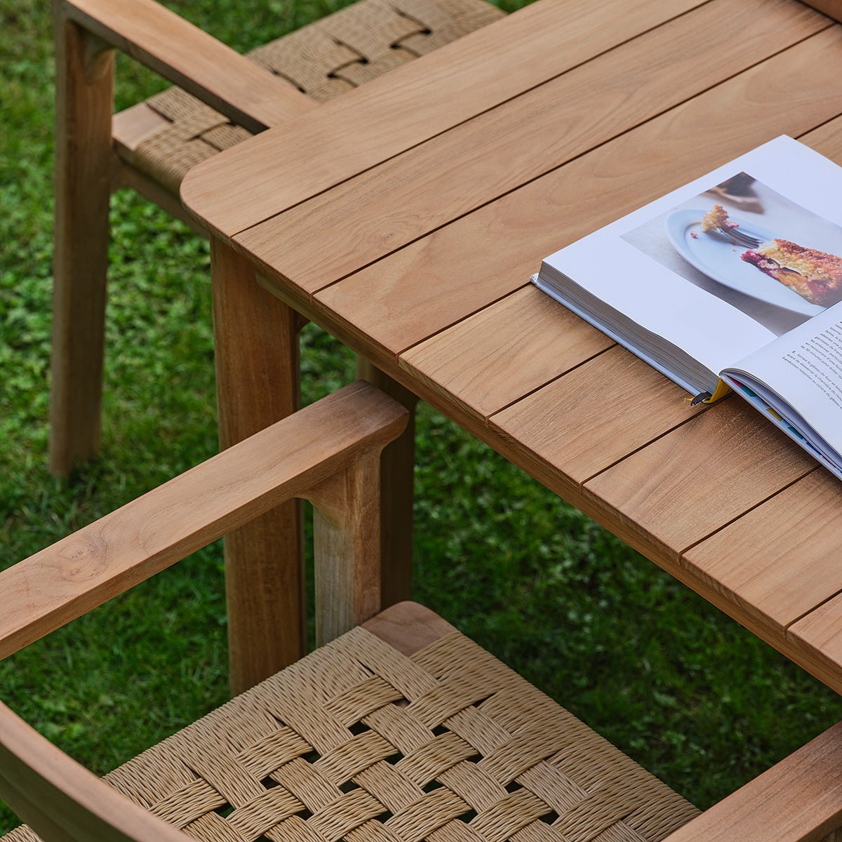 Table de jardin en teck 4 personnes PIANA naturel, BERAH GETAH