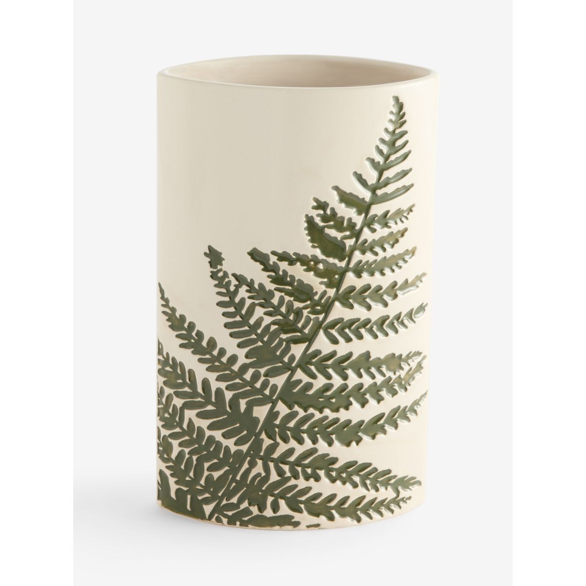 Vase en céramique feuille de fougère vert, NEXT