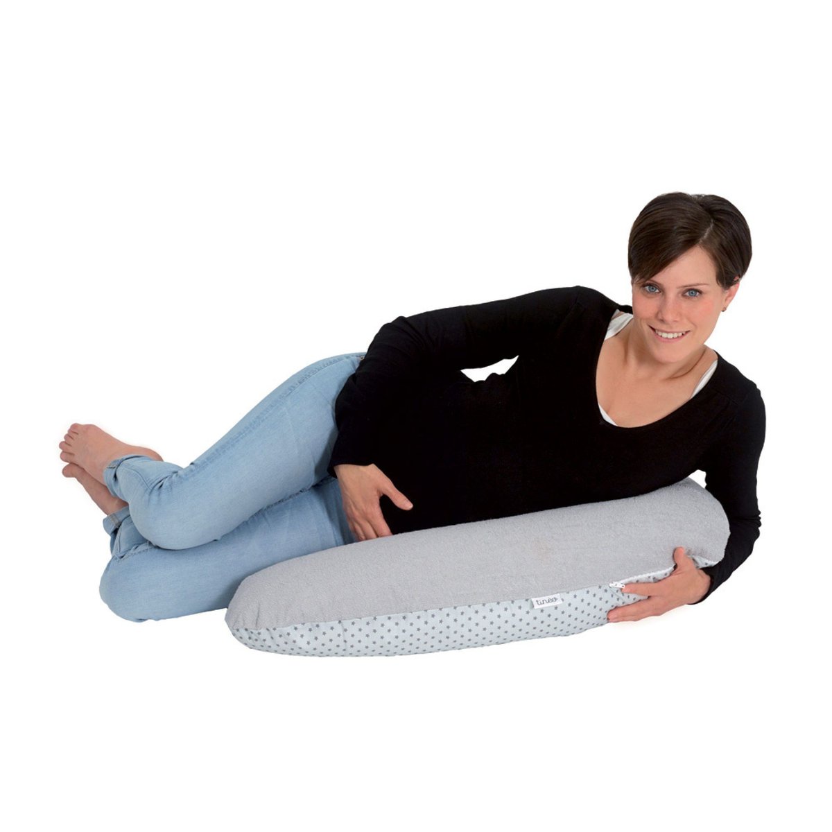 Coussin Multirelax éponge microfibre gris, TINEO