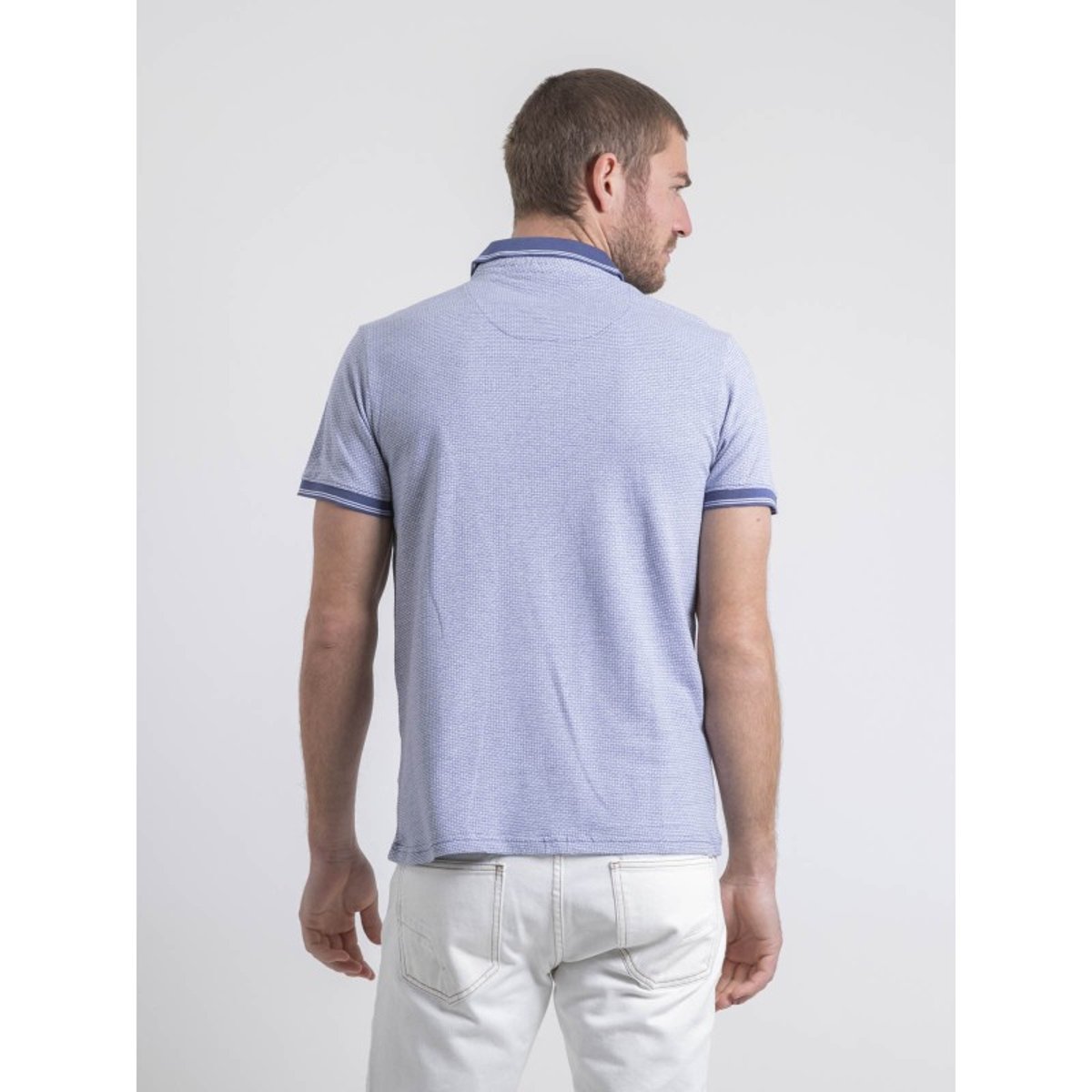 Polo Manches Courtes Pur Coton Pouloris bleu, RITCHIE