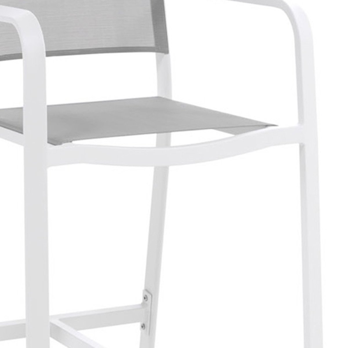 Chaise de bar en aluminium, PONIENTE blanc, GESCOVA