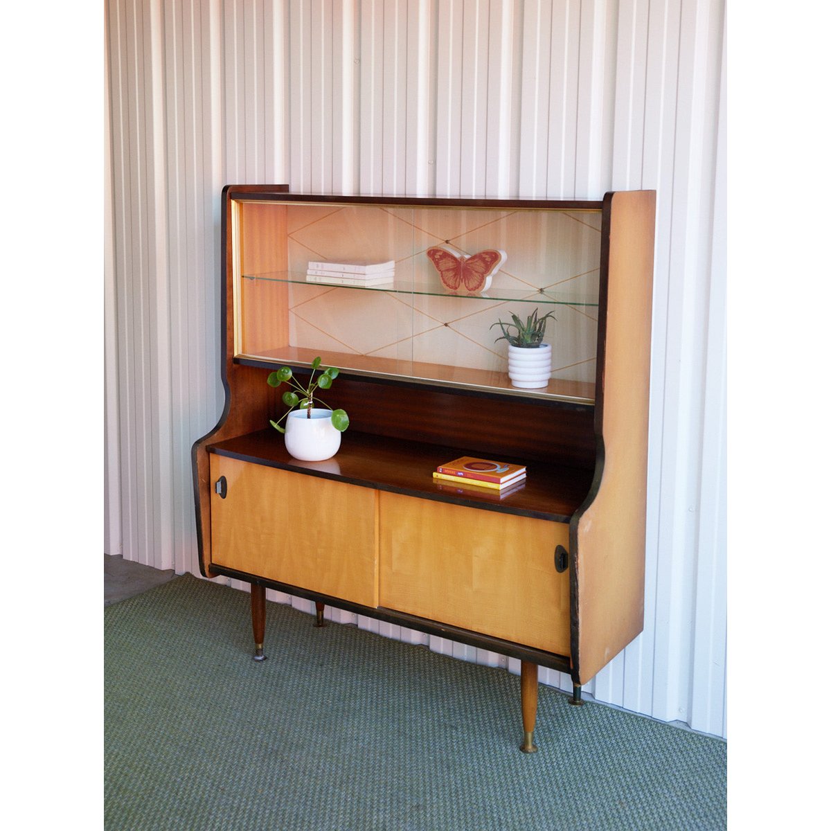 Vitrine style scandinave en bois Victoria N°1351 - Bon état bois clair, DEBONGOUT