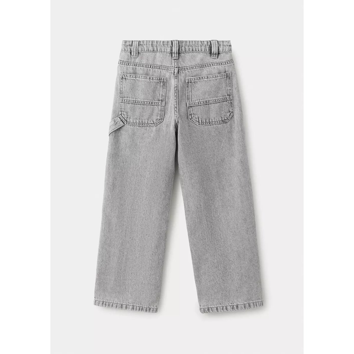 Jean large avec poches gris denim, MANGO KIDS