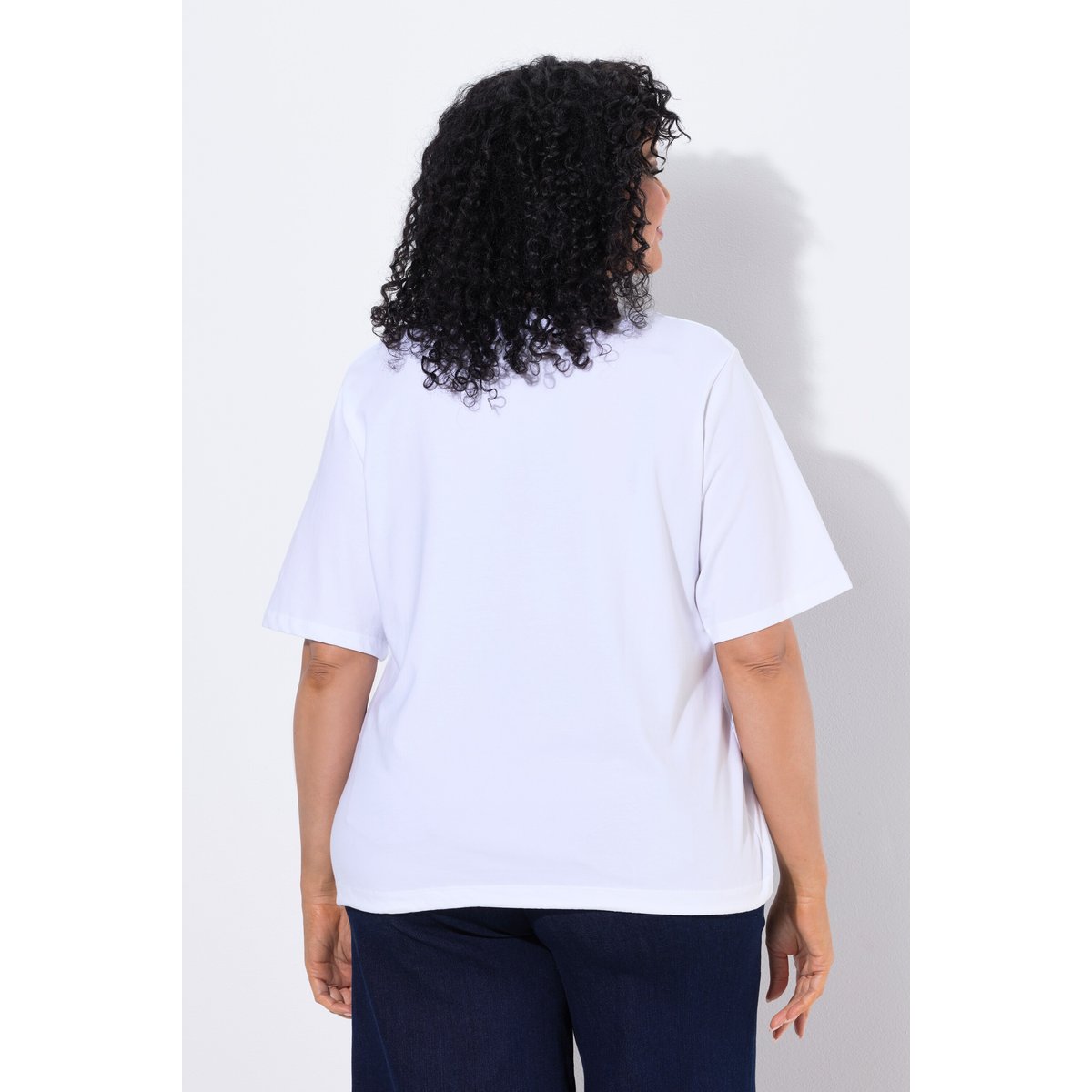 T-shirt à motif feuilles de palmier blanc cassé, ULLA POPKEN