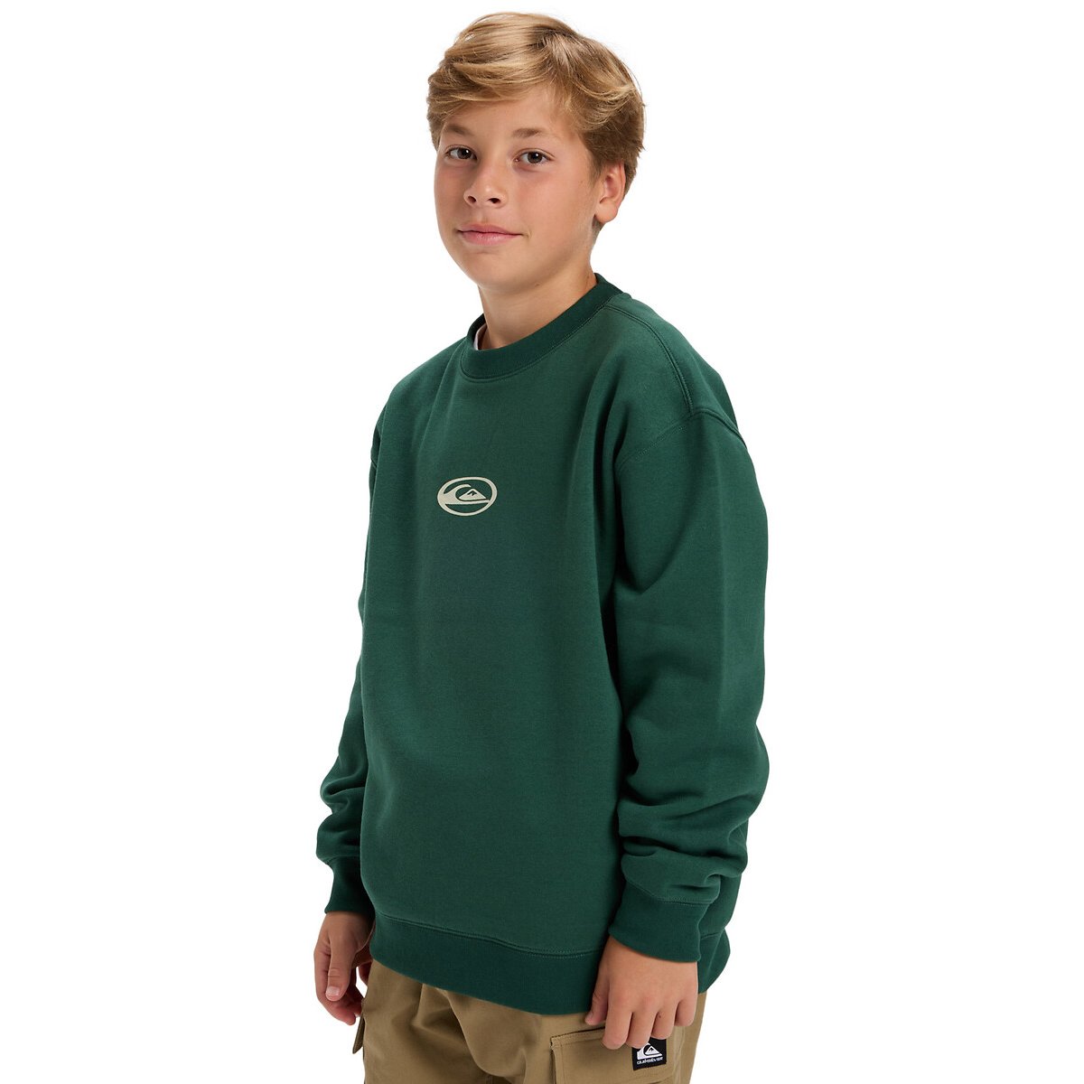 Hoodie van geruwd molton groen , QUIKSILVER
