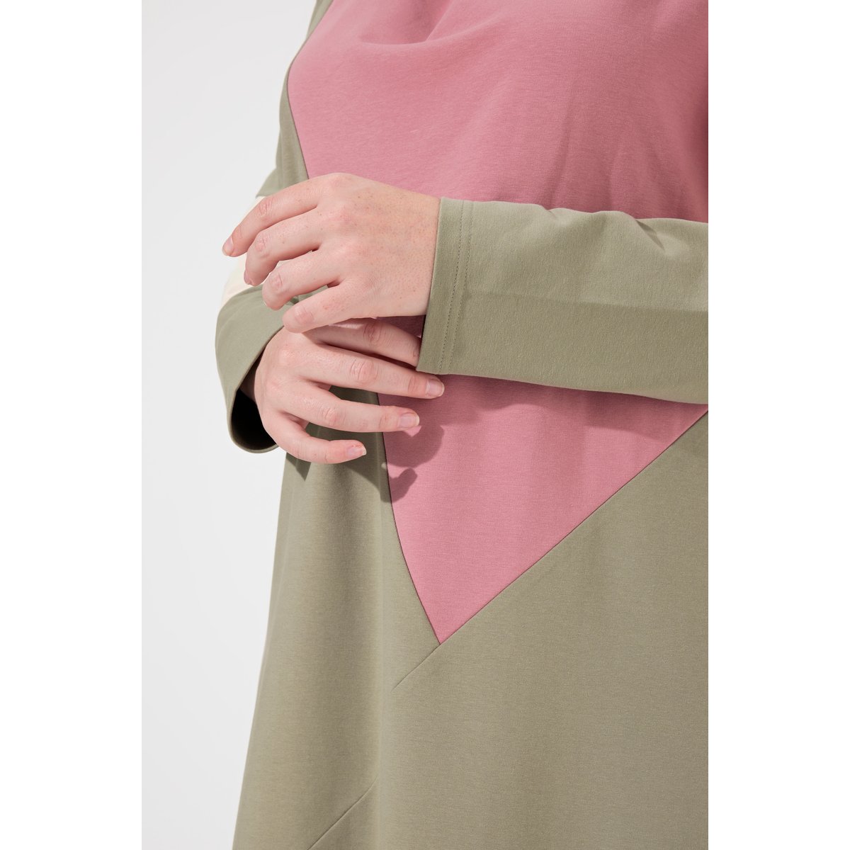 Robe en molleton de coton bio gris pierre, ULLA POPKEN