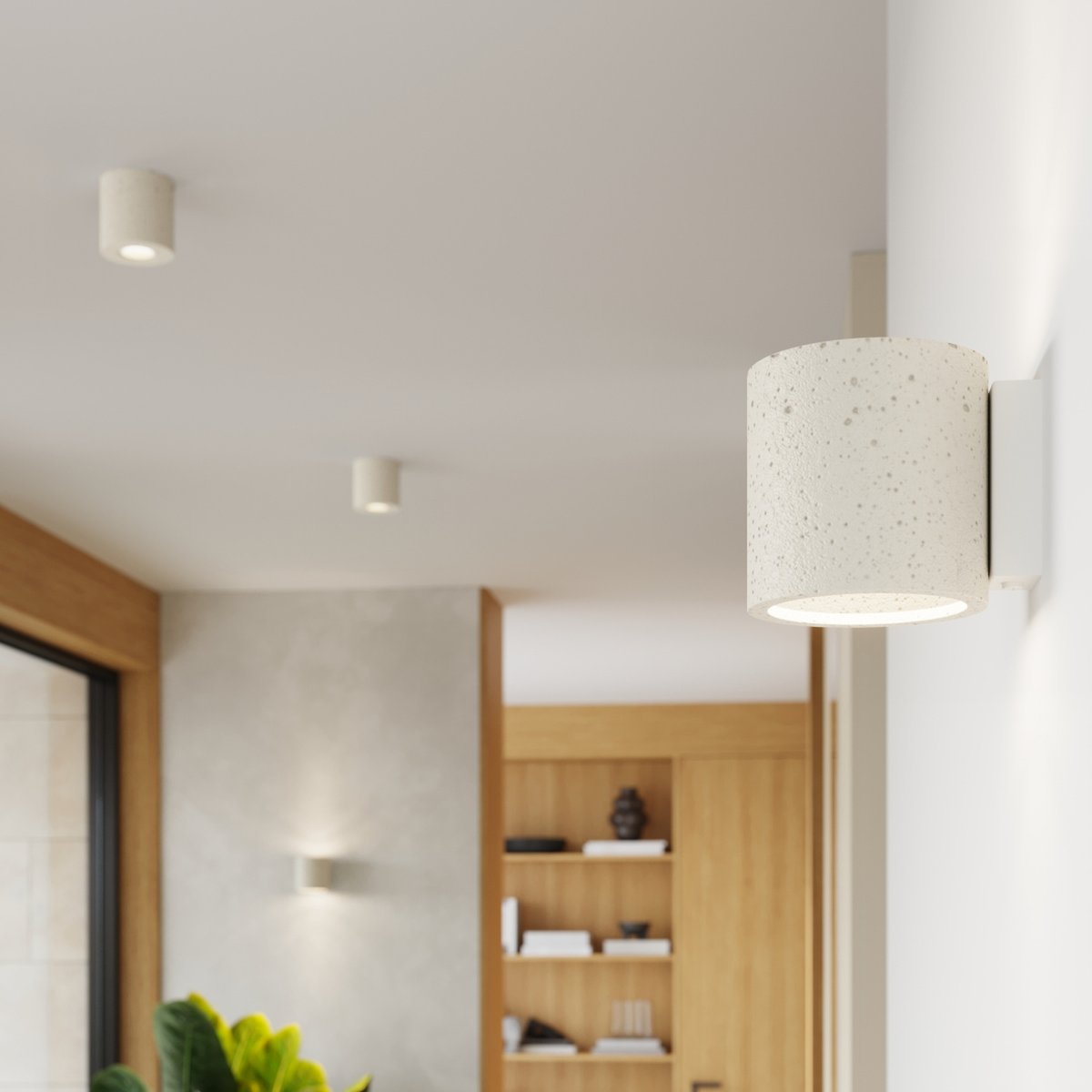 Plafonnier Béton Beige GU10 1 Orbis beige, EDEN